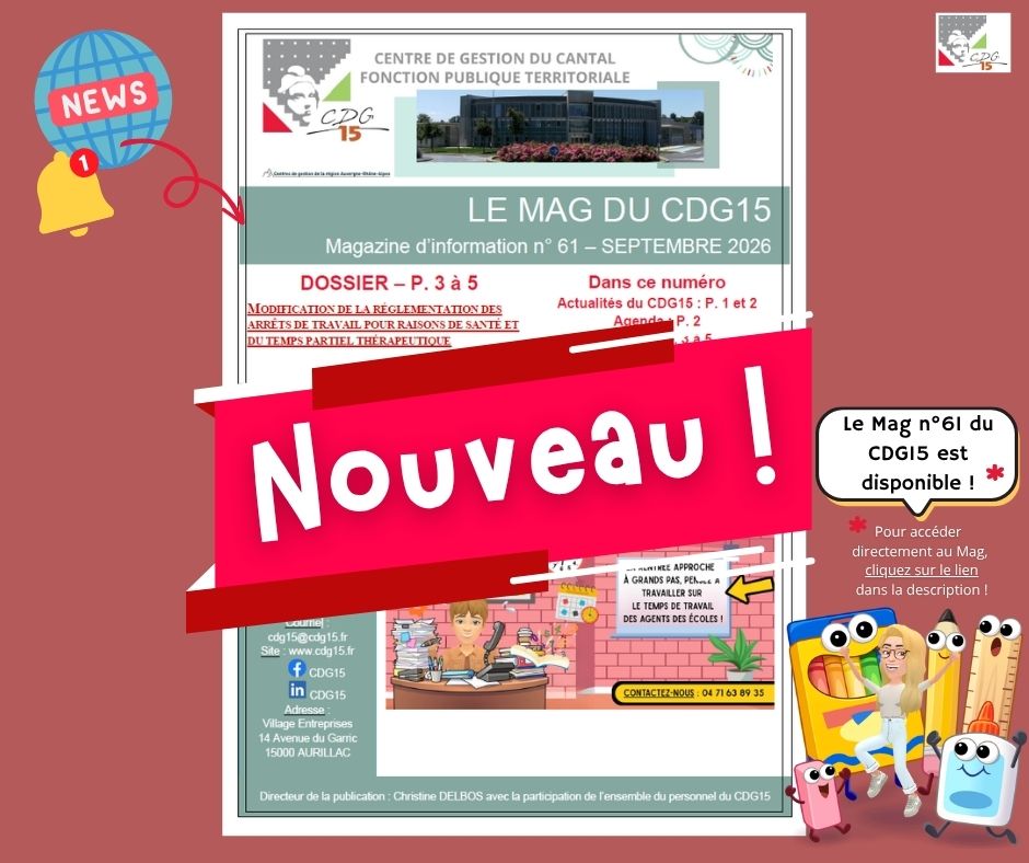 LE MAG DU CDG15 N°61 - SEPTEMBRE 2026