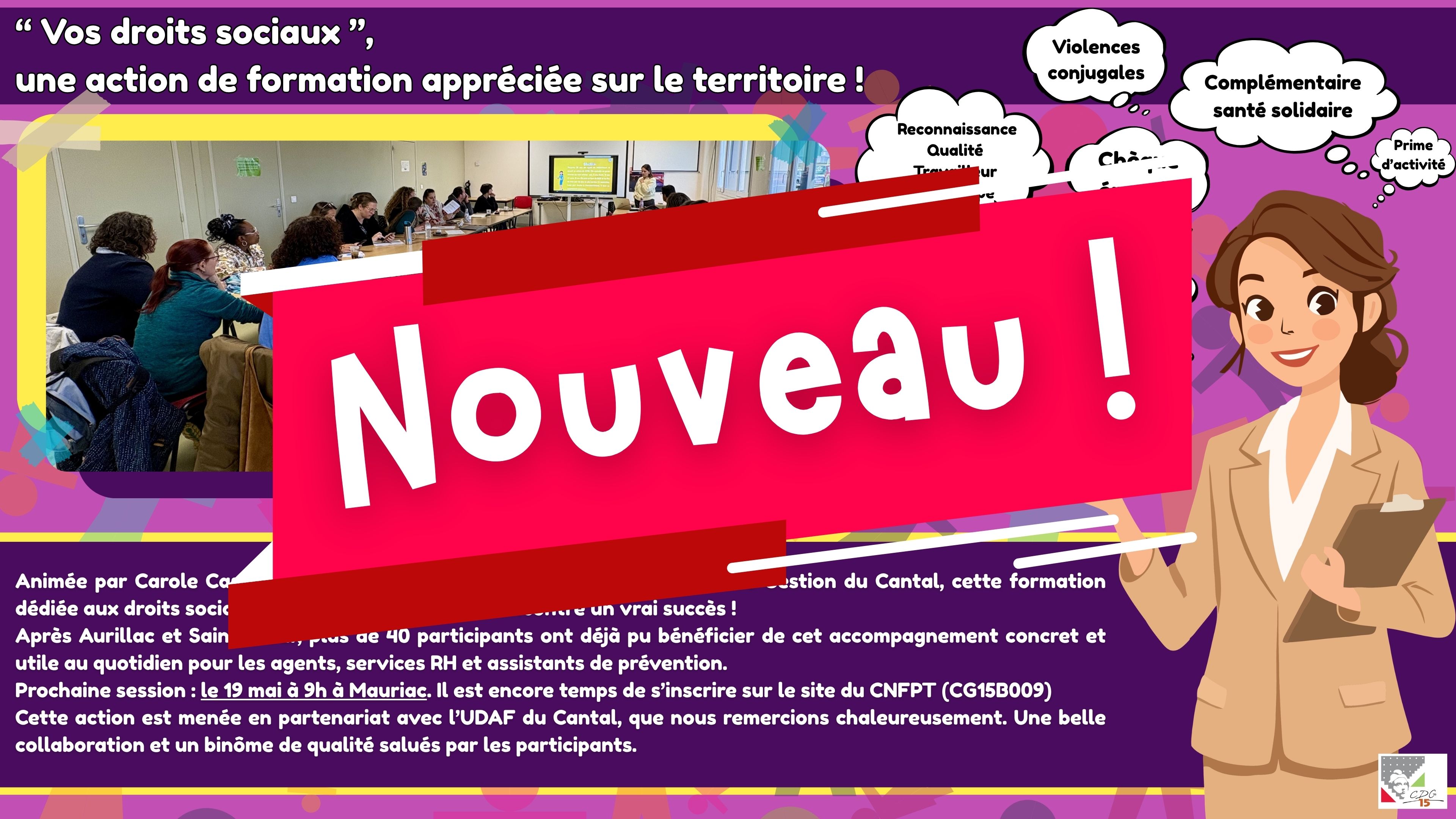 Vos droits sociaux - Une formation appréciée sur le territoire