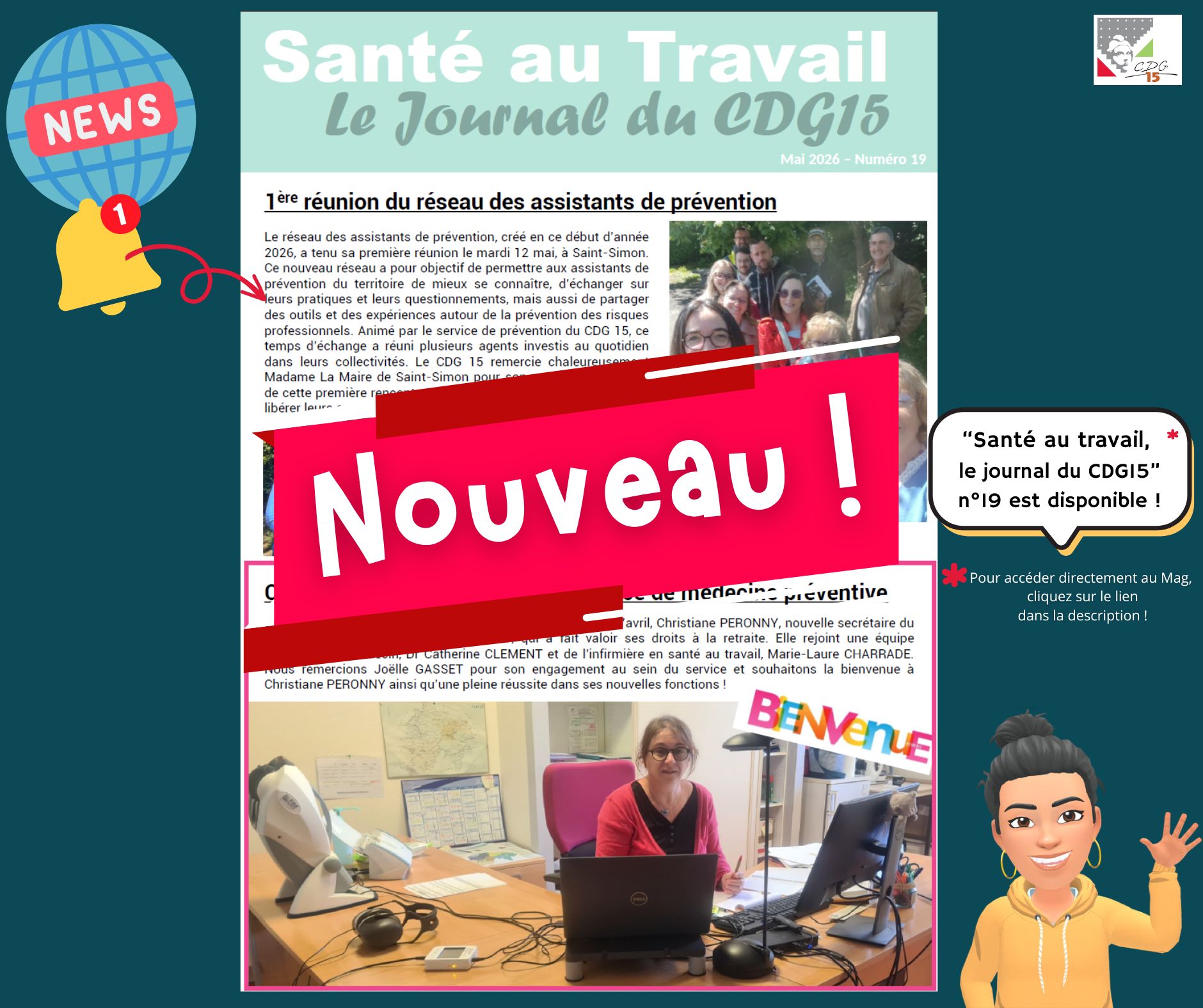 Santé au Travail - Le journal du CDG15 n°19 - Mai 2026